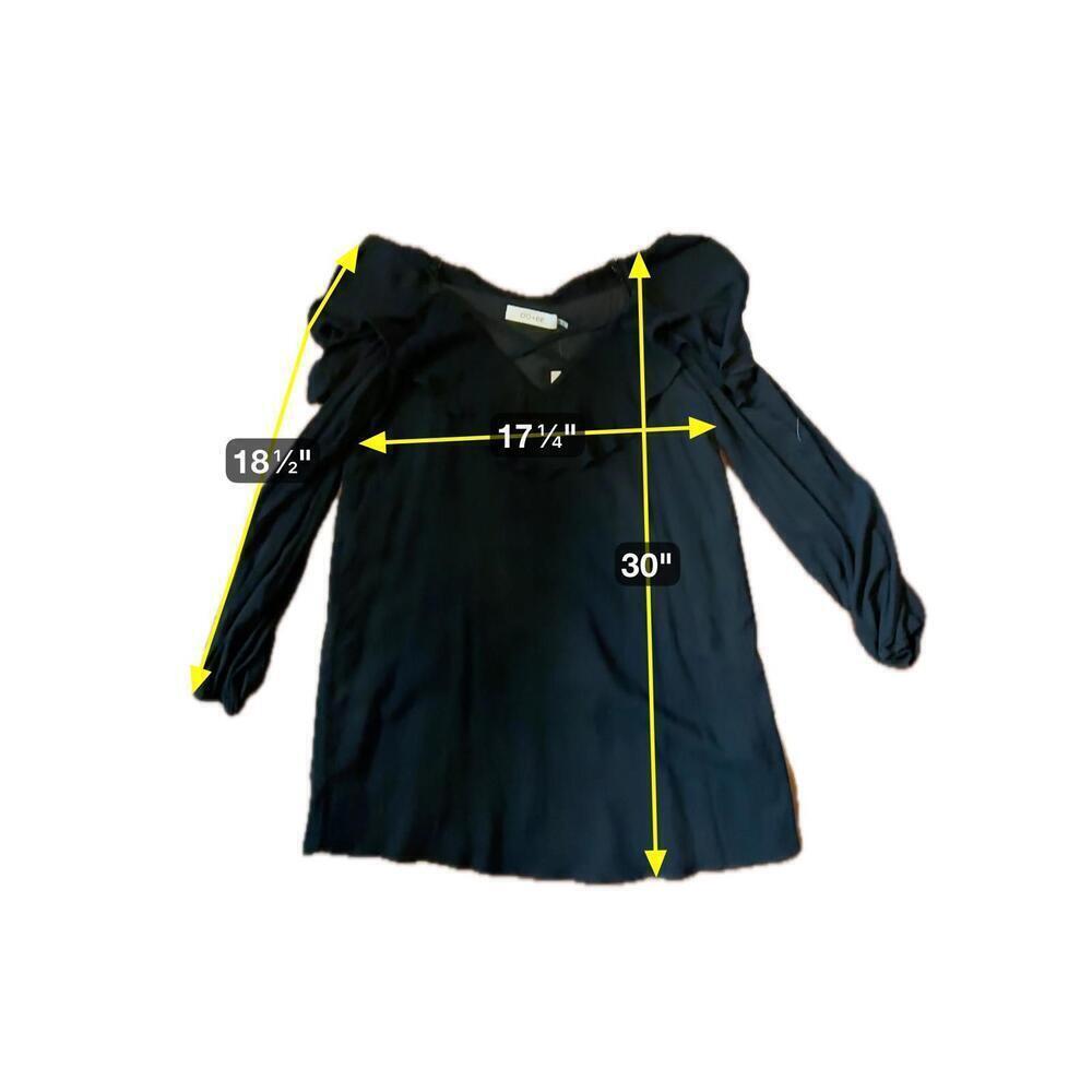 NWT DO+BE Black Cold Shoulder with Long Sleeves Dress or Tunic - Size M - Picture 4 of 5
